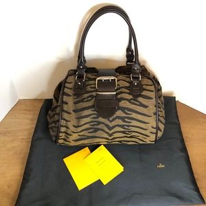 VINTAGE FENDI TIGER HOBO HANDBAG DUFFLE STYLE Unused condition w Dustbag!